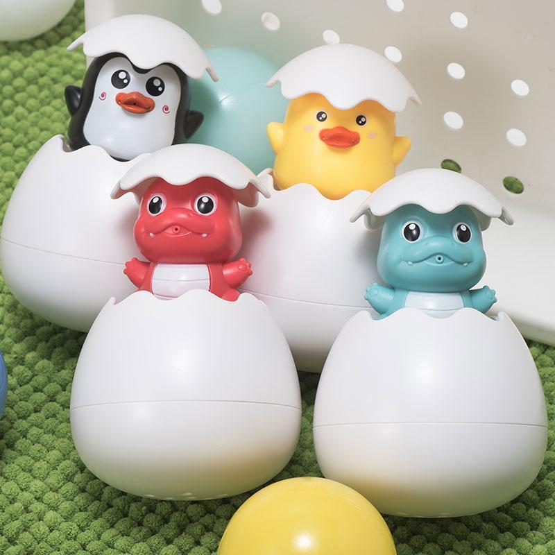 Overview of the Floating Bath Sprinkler Toy in various animal shapes, perfect for baby learning
