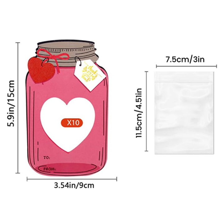 Finished wishing jar card used as a decorative item, filled with tiny rolled messages