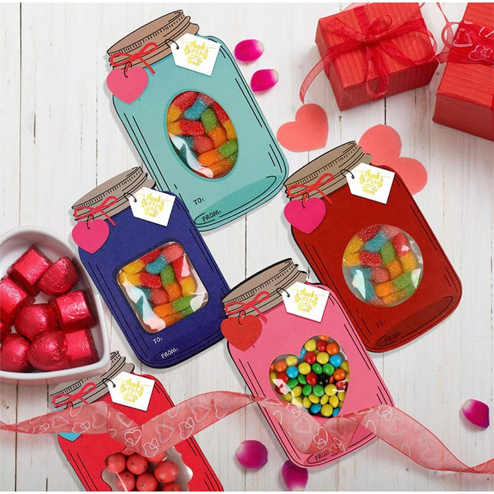 Step-by-step instructions for assembling the wishing jar greeting card craft kit
