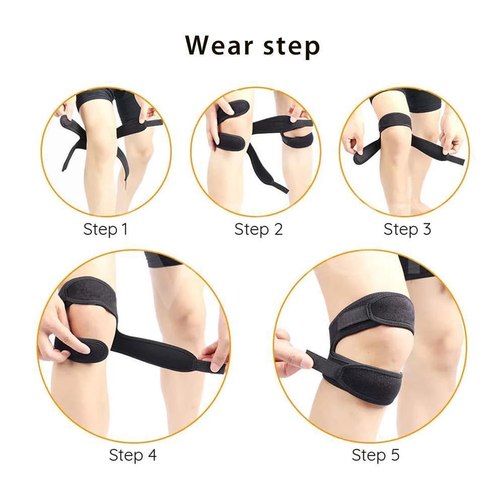 Ergonomic knee patella stabilizer brace for pain relief and enhanced joint support during exercise.