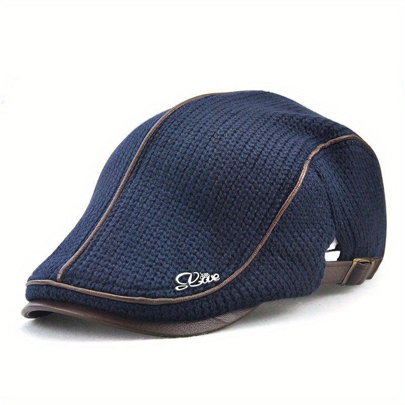 Versatile unisex knitted beret, perfect fall & winter headwear for a chic & warm look. A stylish accessory.