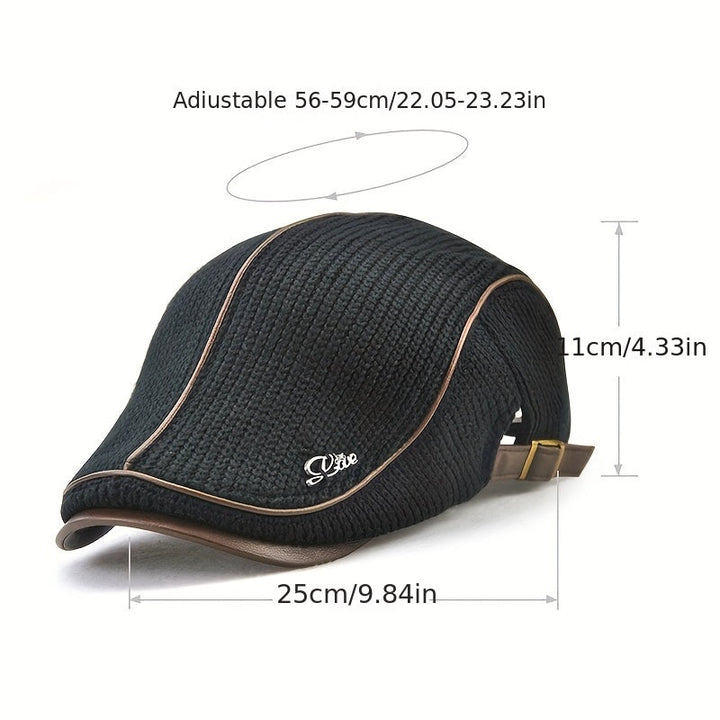 Chic unisex knitted beret. A warm polyester hat for autumn & winter fashion. Perfect stylish headwear.