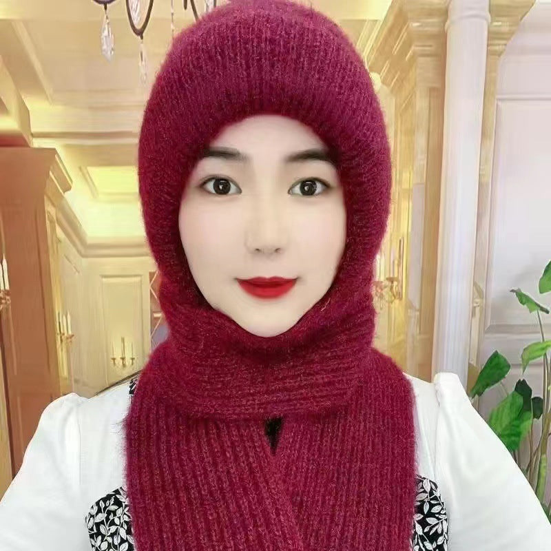 Folded unisex cap scarf, compact for travel while offering windproof, thermal & ear protection