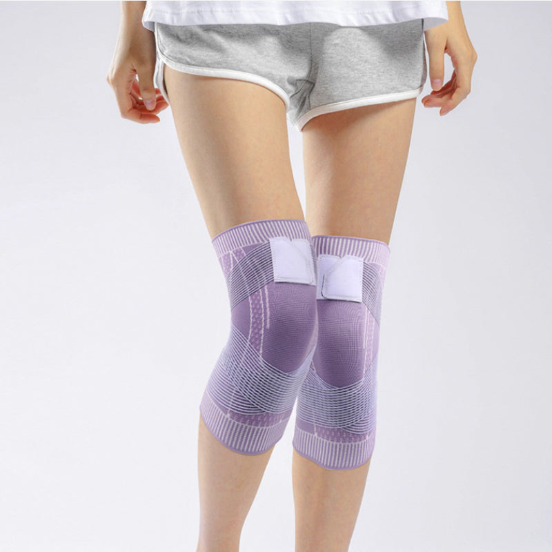 Comfortable knitted compression knee sleeve, promoting circulation for sports and injury recovery