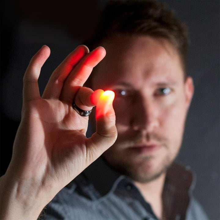 Set of colorful LED finger lights, perfect novelty toy for magic tricks and party fun