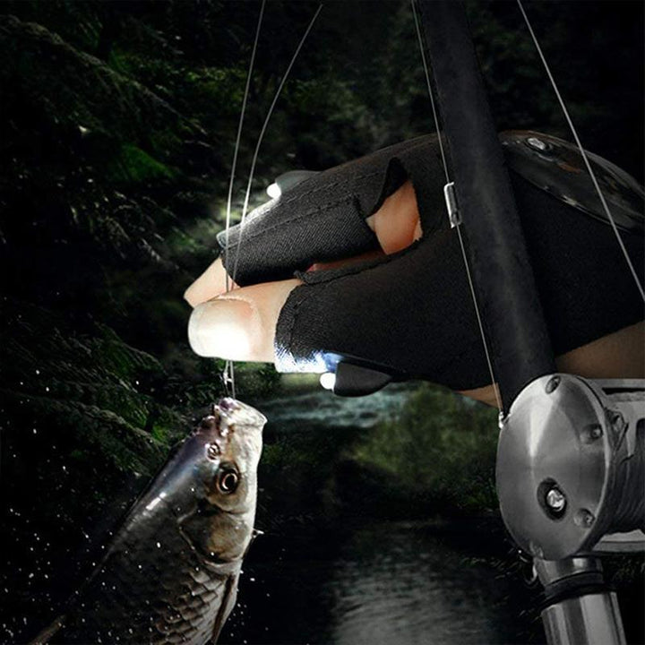 LED Utility waterproof gloves for men/women, perfect for night fishing, car repair, or camping tasks