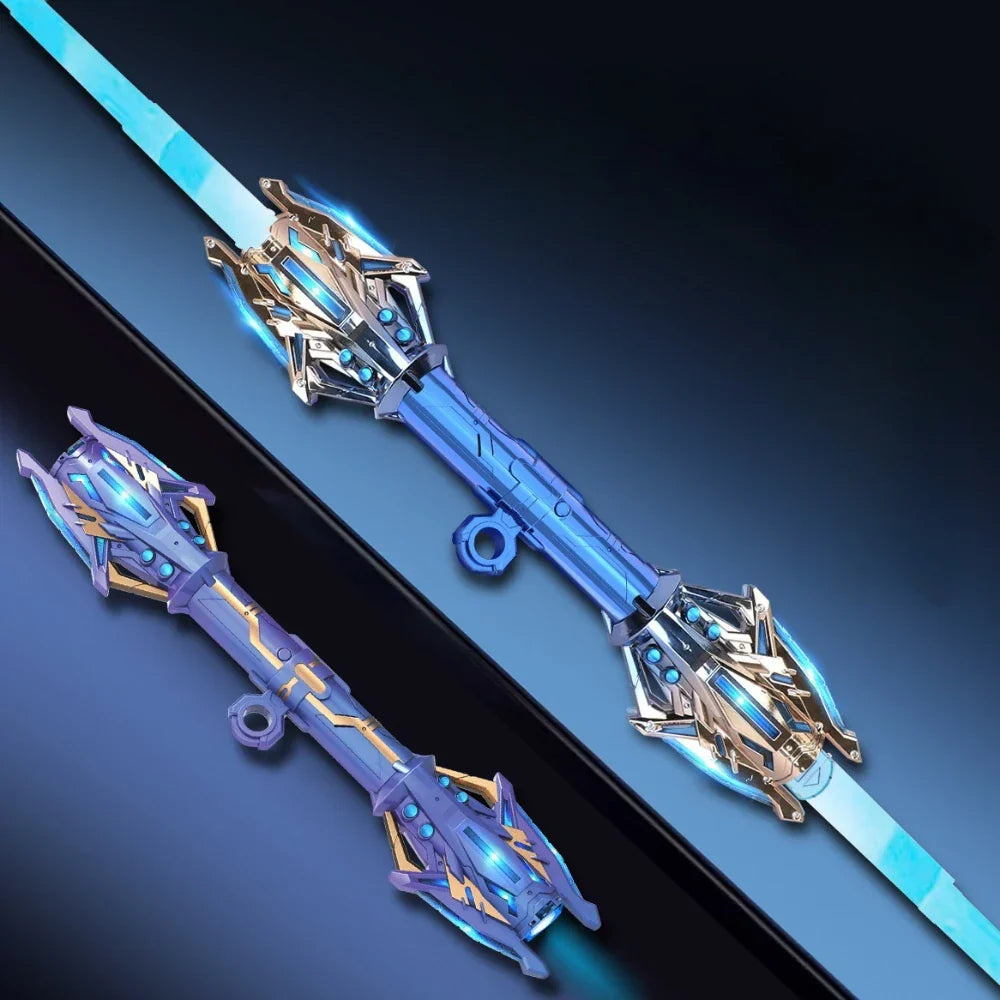 Unisex Light-Up Dual Blade Novablade LED sword, perfect for cosplay costumes, parties, and futuristic role play.