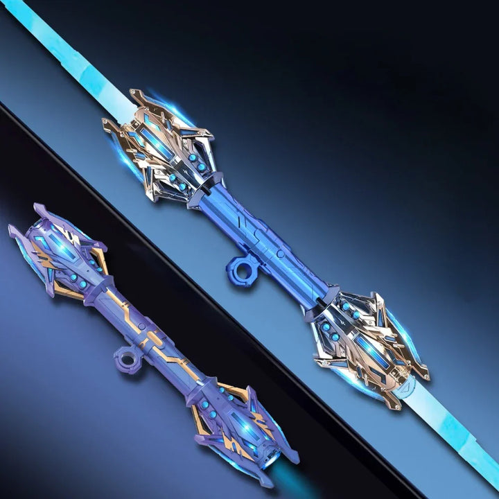 Unisex Light-Up Dual Blade Novablade LED sword, perfect for cosplay costumes, parties, and futuristic role play.