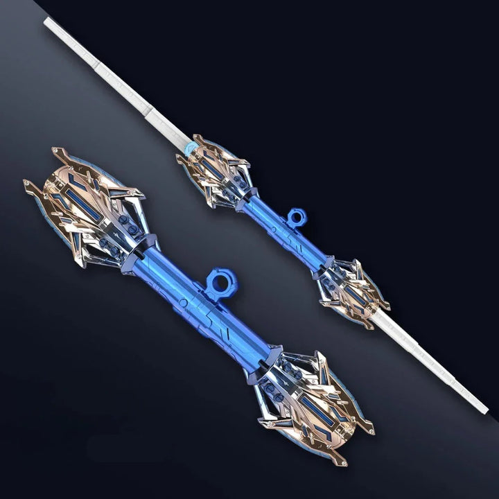 Double-headed Novablade light sword with light-up blades, a versatile prop for cosplay and energetic play.