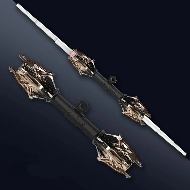 Dynamic light-up dual blade sword, Novablade LED weapon, enhancing any futuristic cosplay or playtime adventure.