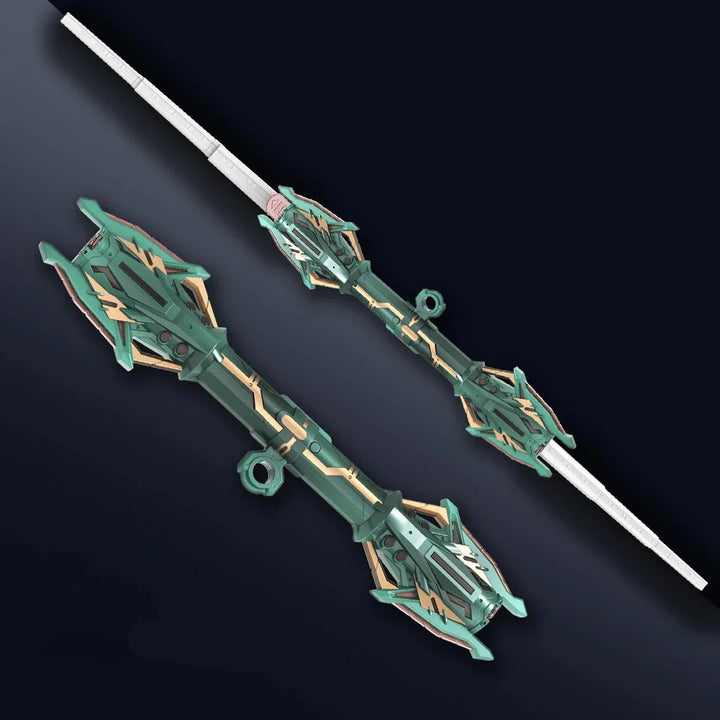 Unisex Novablade light-up dual blade sword, a glowing LED prop and toy weapon for cosplay, parties, and play.