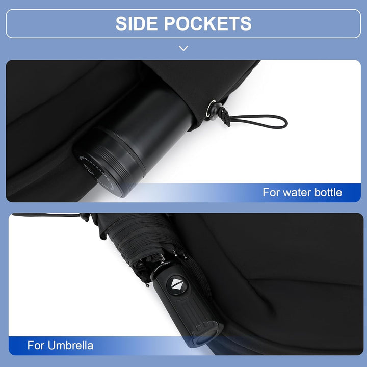 Lightweight 15.6" laptop bag, water-resistant and unisex, with multiple compartments.