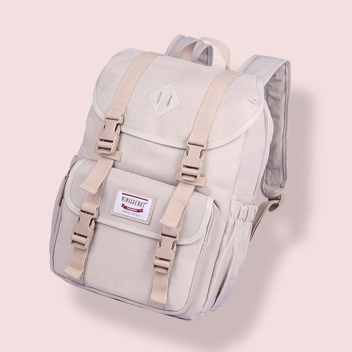 Durable lightweight unisex backpack featuring a padded laptop sleeve & water-resistant material for daily use.