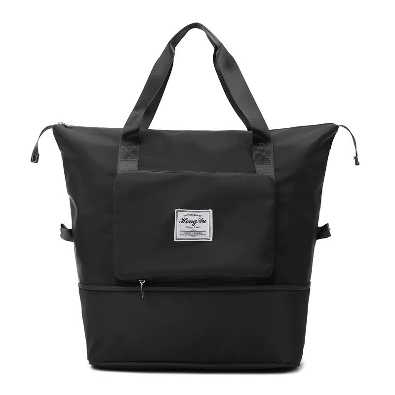 Unisex lightweight waterproof expandable weekender travel bag. Perfect carry-on duffel for trips & gym.