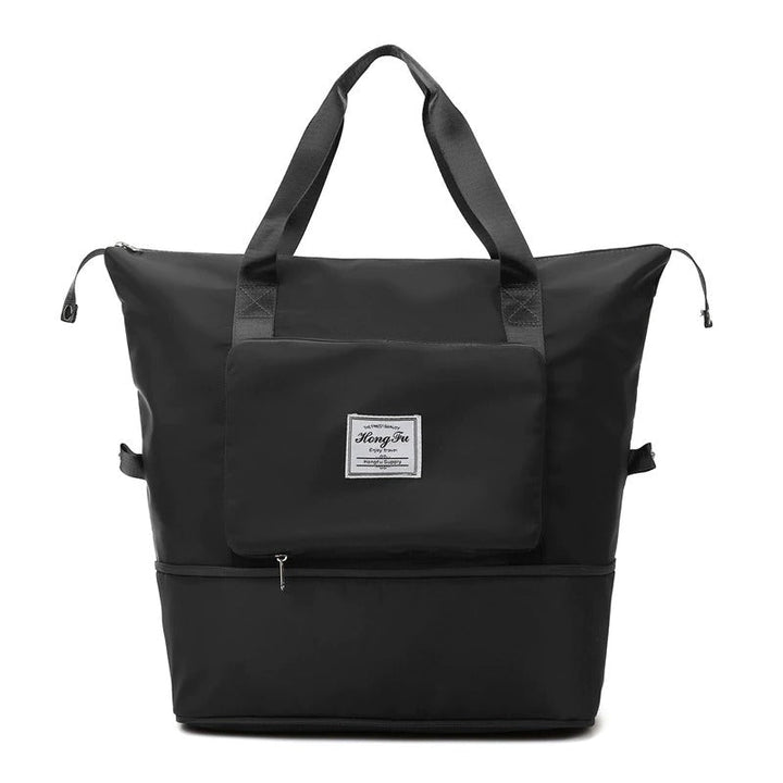 Unisex lightweight waterproof expandable weekender travel bag. Perfect carry-on duffel for trips & gym.