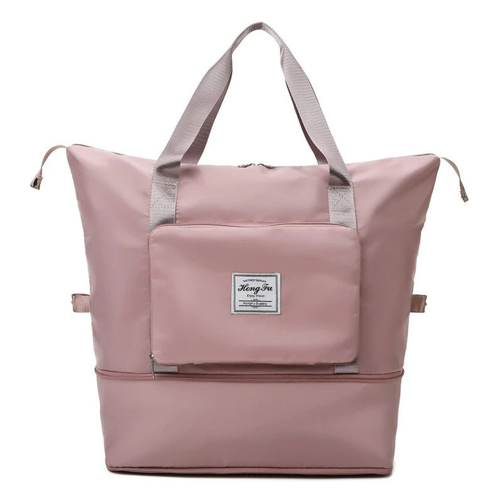 Expandable weekender travel bag. Lightweight, waterproof, & spacious for all your carry-on luggage needs.