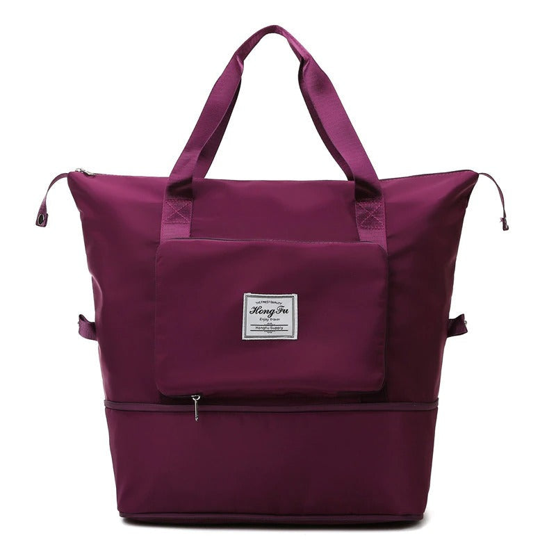 Unisex waterproof duffel bag. Lightweight design for travel, gym, or weekender trips. Easy organization.