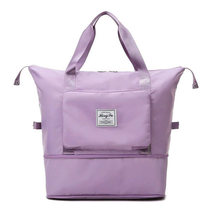 Versatile weekender carry-on bag. Waterproof, lightweight, and expandable for travel or gym essentials.