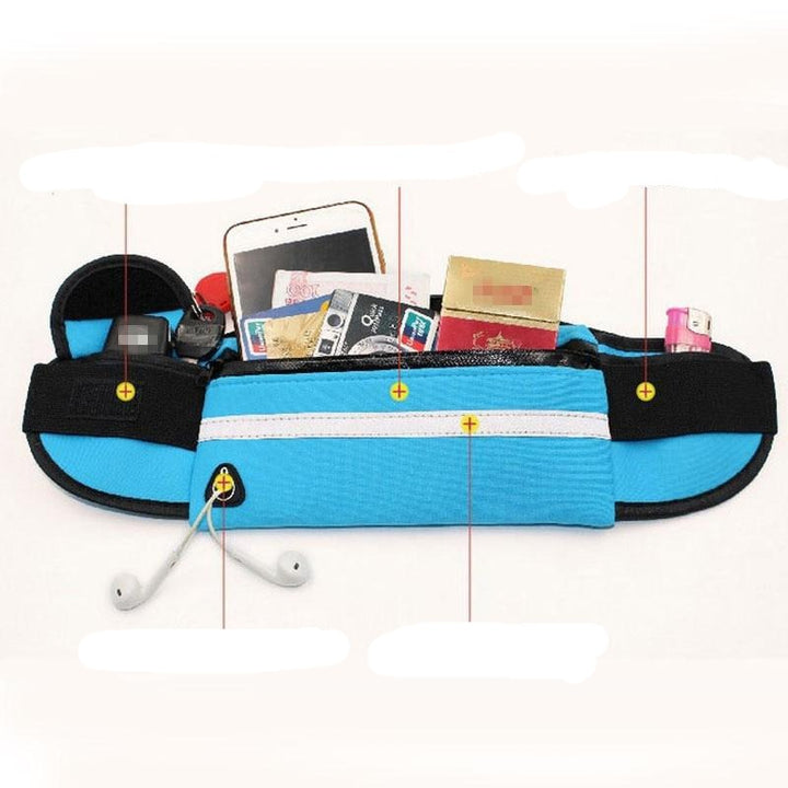 Lightweight sports waist pack for cycling, hiking, or travel. Durable and waterproof gear for active use.