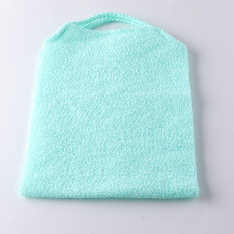 Compact and lightweight back scrubber exfoliating towel, perfect for travel hygiene