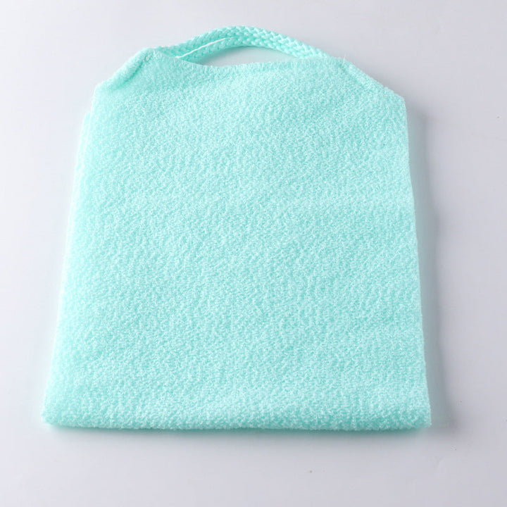 Compact and lightweight back scrubber exfoliating towel, perfect for travel hygiene