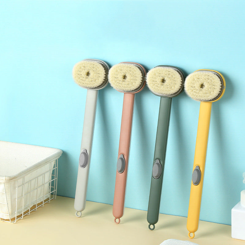 Innovative long handle back scrubber for an invigorating massage and full body exfoliation
