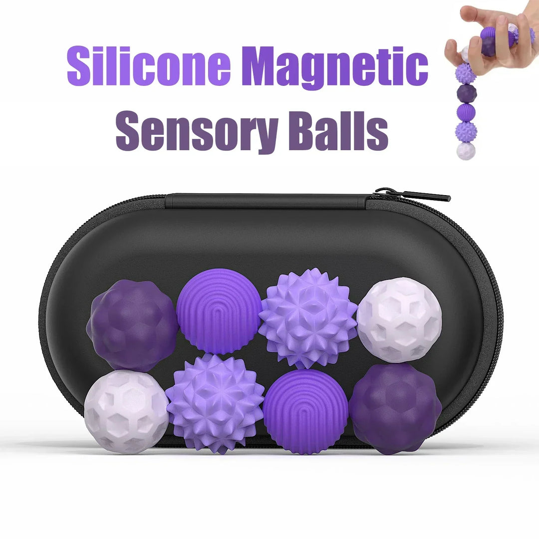 CalmiSphere magnetic fidget toy for adults & teens. Promotes focus & reduces anxiety. Portable tactile relief.