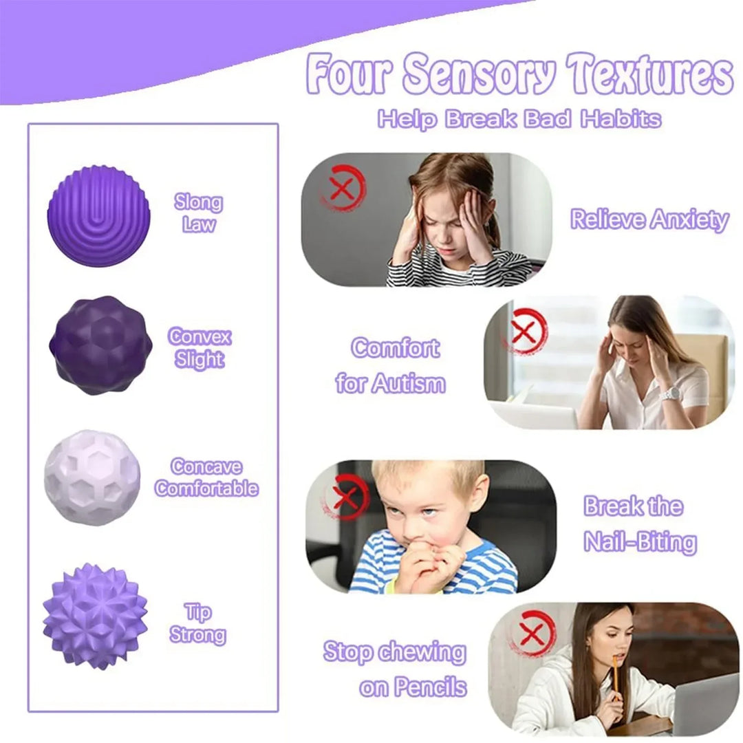 Tactile magnetic fidget spheres for sensory play & stress reduction. Unisex handheld tool for focus & calm.