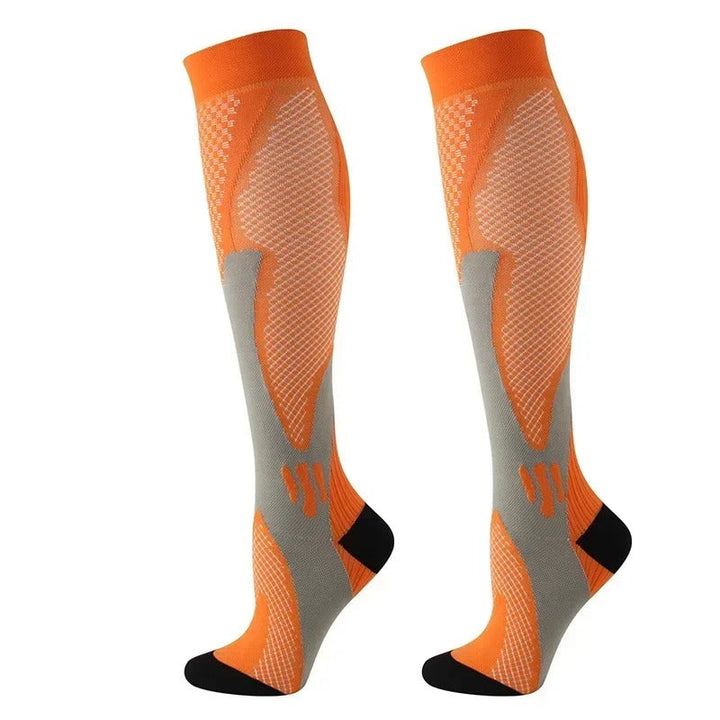 Unisex medical compression stockings, providing leg support & improved circulation for daily comfort.