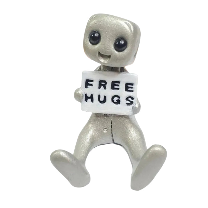 Charming robot desk companion, ideal for mental health awareness and wellness