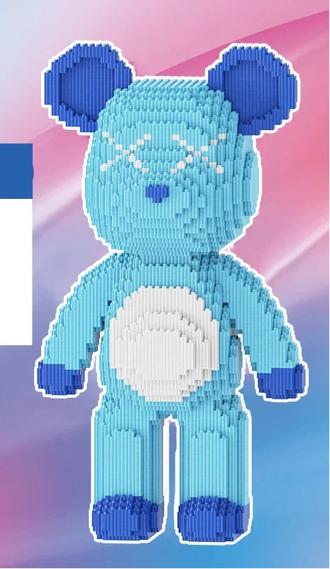 Compact Micro Block Bear building set, a perfect creative gift & display model.