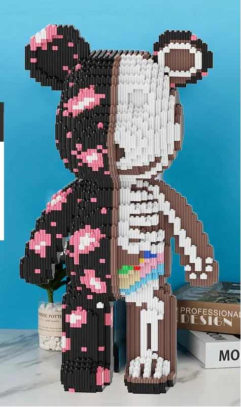 Artistic Micro Block Bear, a creative construction kit and engaging puzzle toy.