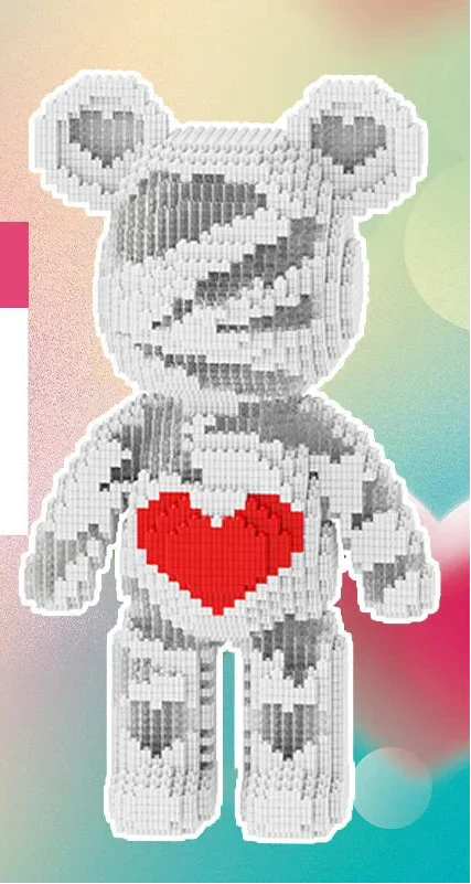 Unisex micro block bear model, a fun construction kit and unique display item.