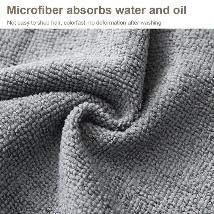 Wet microfiber cloth showing its high absorbency on a surface.