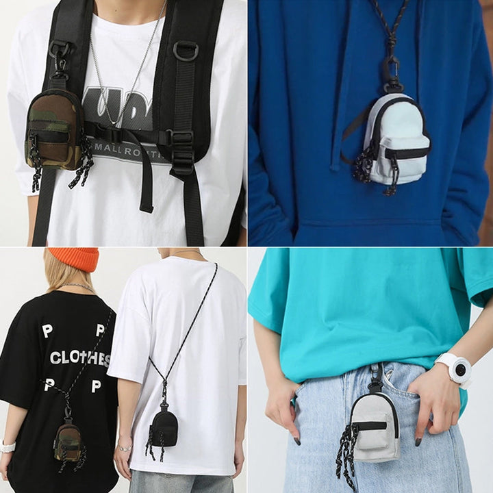 Versatile oxford cloth mini pendant bag with adjustable strap for essentials.
