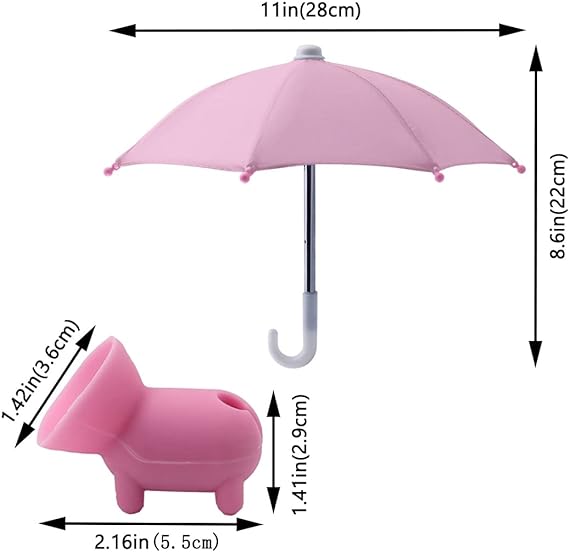 Travel-friendly mini phone umbrella, compact design with strong suction cup, ideal tech gift