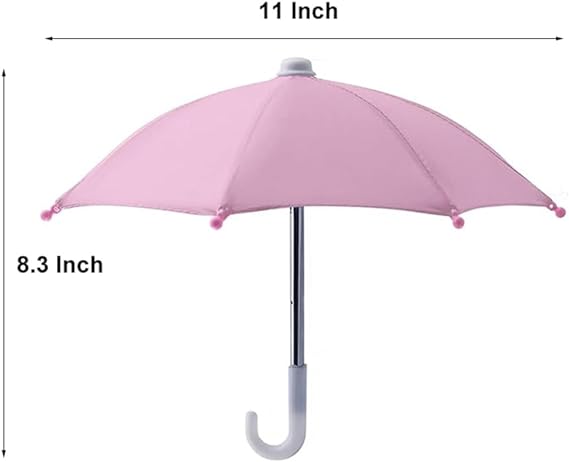 Phone accessory: mini umbrella with integrated suction cup stand, convenient for screen viewing