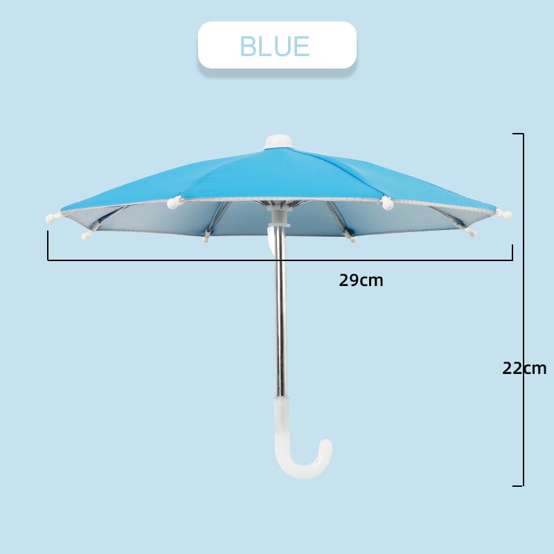 Fun and functional mini phone umbrella, anti-glare sun shade, easy-to-use suction cup mount