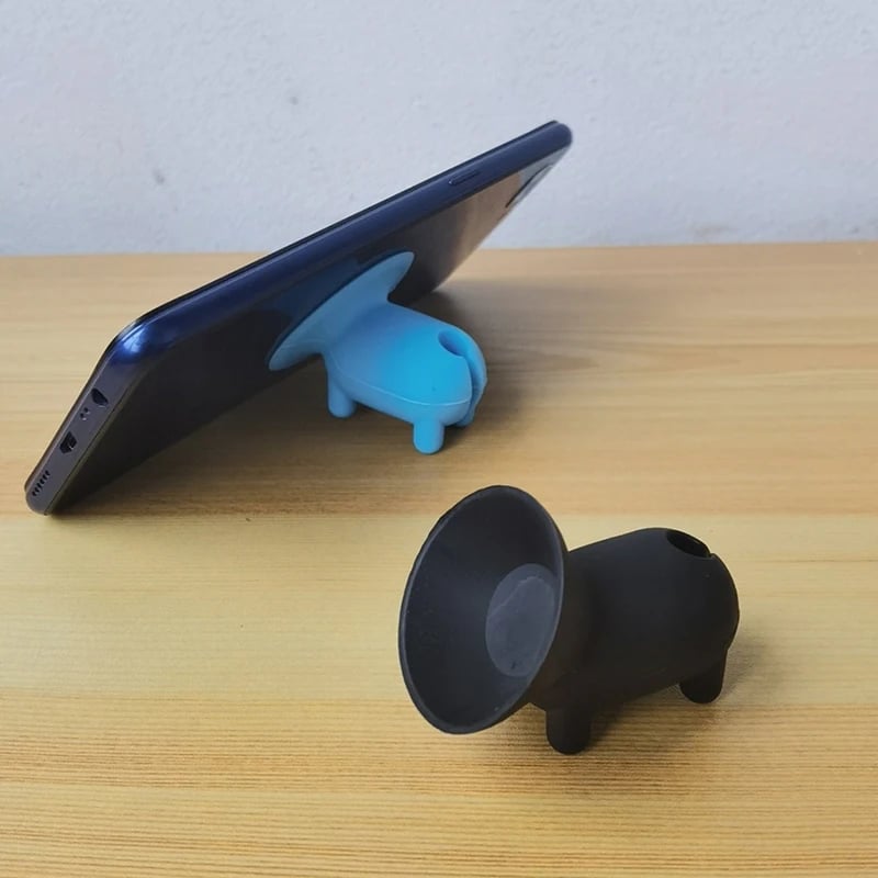 Compact phone umbrella with flexible suction cup, perfect for car dashboards and outdoor use