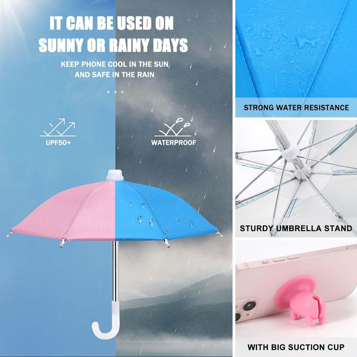 Innovative mini phone umbrella with suction cup, protects phone screen from sun and glare