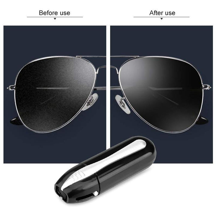 Eco-friendly eyeglass cleaner with soft microfiber pads for streak-free optical cleaning