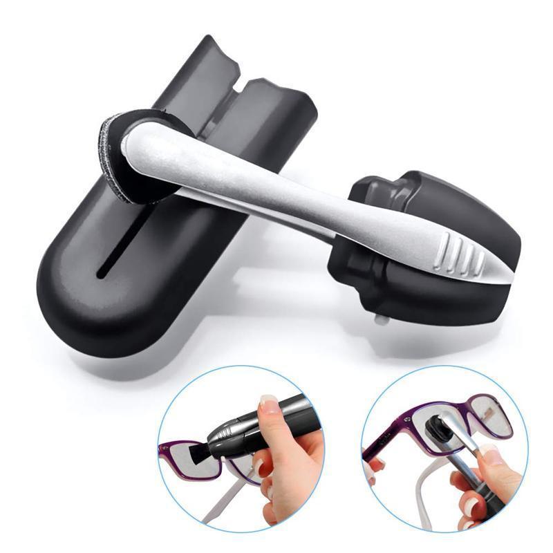 Portable microfiber lens cleaner, ideal for eyeglasses, sunglasses, and optical accessories