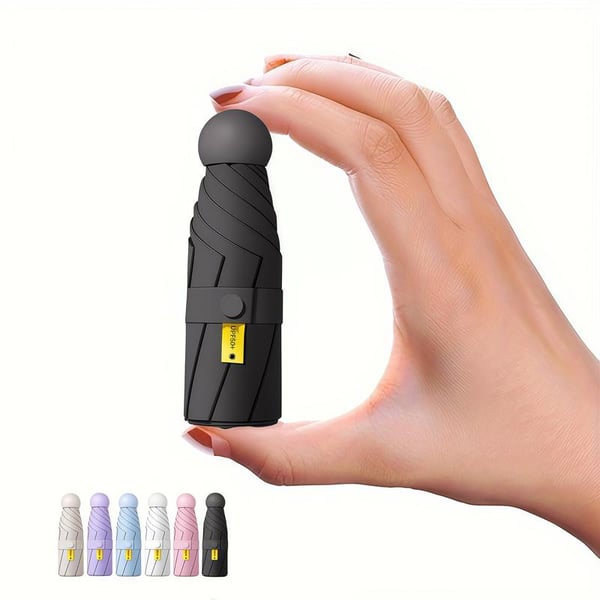 Unisex mini portable travel umbrella, compact and foldable for easy carrying, UV protection