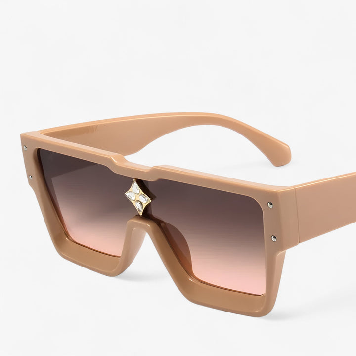 Trendy unisex mirrored punk sunglasses offering UV protection. Edgy, futuristic eyewear for a statement look.