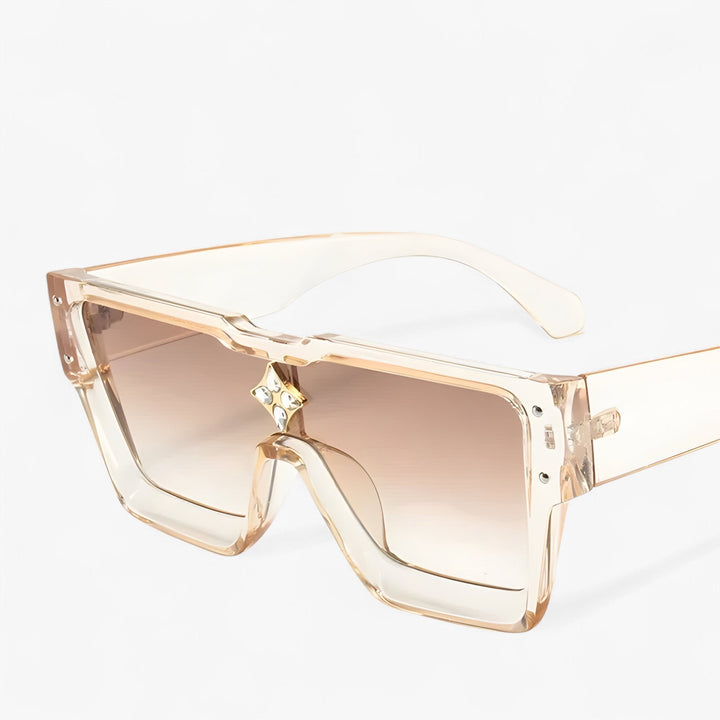 Edgy futuristic mirrored punk sunglasses for unisex fashion. Angular frames for a bold street style statement.