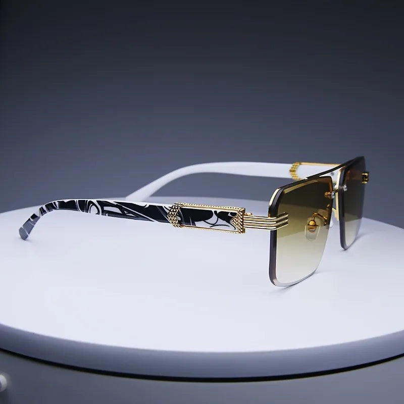 Pair of unisex aviator sunglasses, classic design with a modern twist, providing UV400 eye protection.