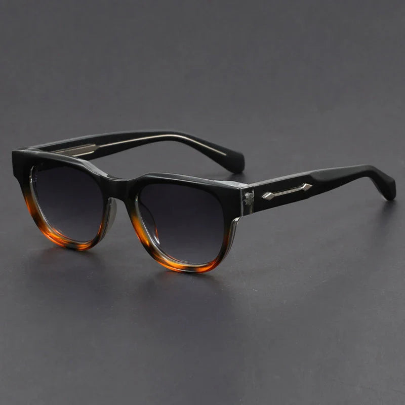 Trendy square eyewear, unisex design, durable lightweight material, studio shot