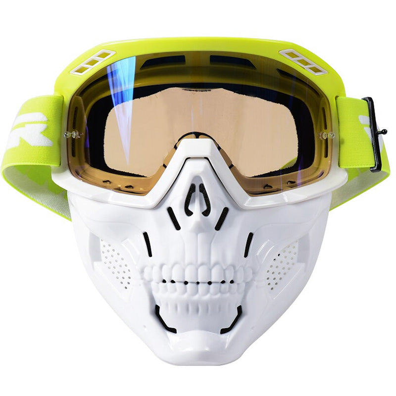 Sleek black unisex motorcycle goggles, offering vital impact protection for all types of motorcycle riding.