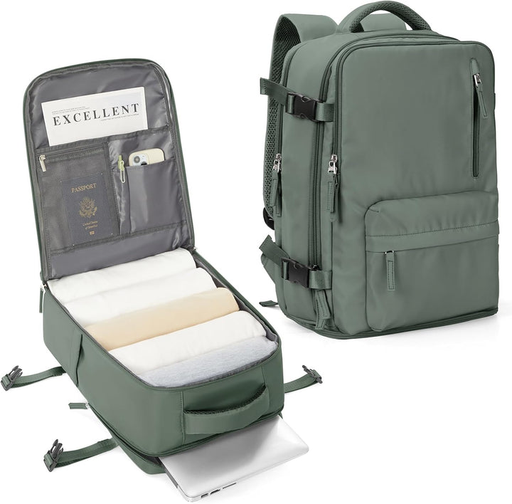 Sleek black multi-compartment laptop bag, perfect for students or business professionals.