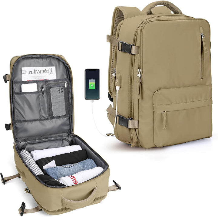 Tech organizer carry bag with padded laptop sleeve, secure zippers & ergonomic shoulder strap.